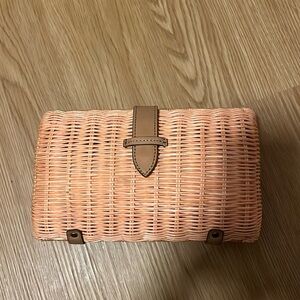 J. Crew Peach Woven Clutch